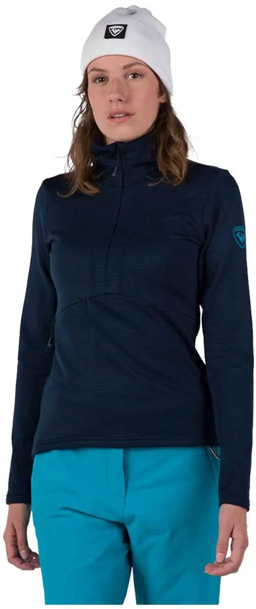 Rossignol Blackside Fleece Met Halve Rits Blauw L Vrouw