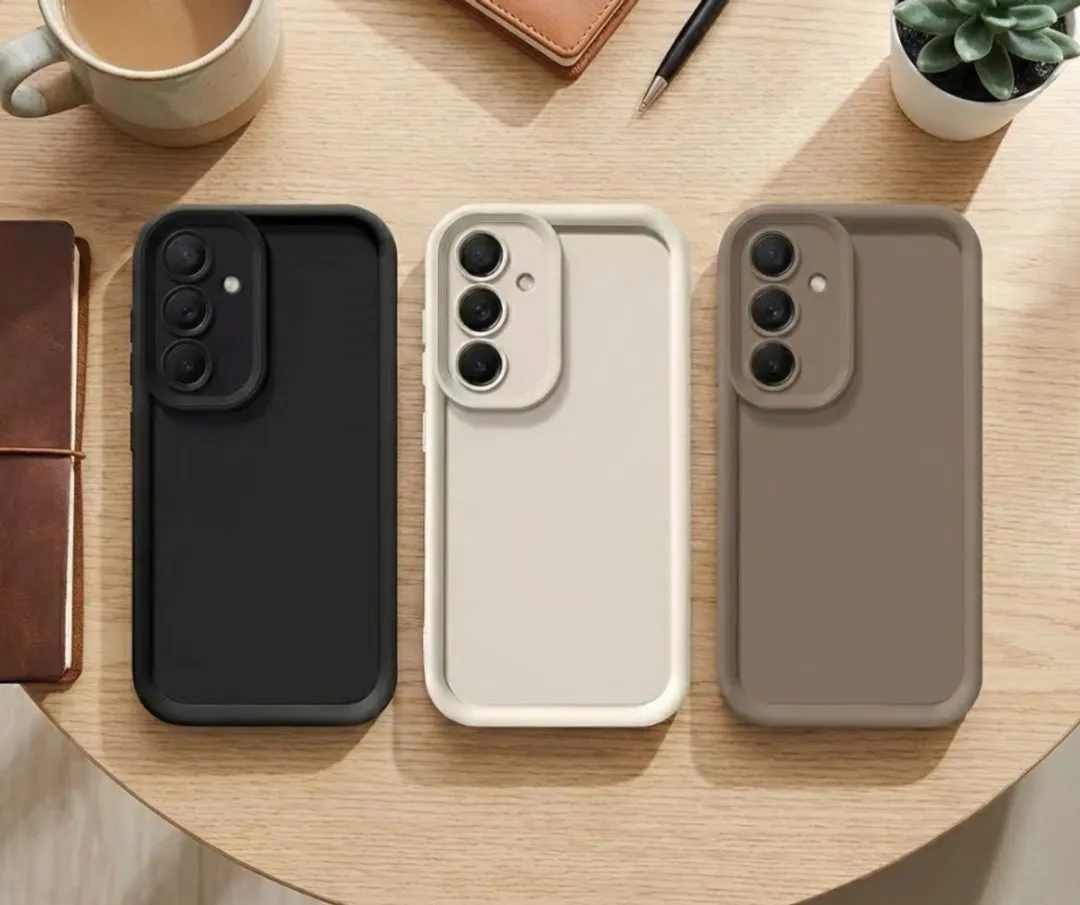 NUVEX Telefoonhoesjes 3 Stuks - Samsung Galaxy S25 - Matte Afwerking - Zwart/Beige/Taupe