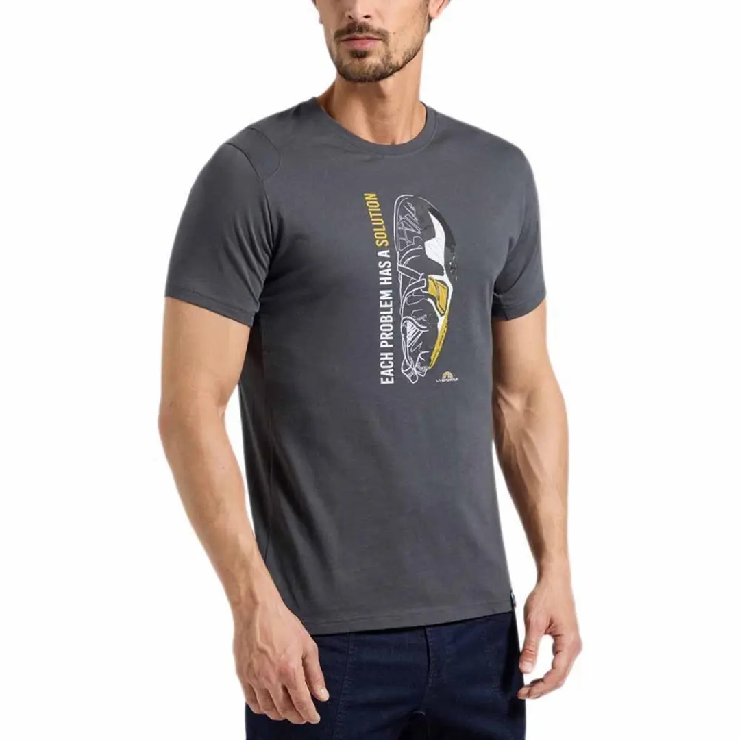 La Sportiva Solution T-shirt Met Korte Mouwen Grijs S Man