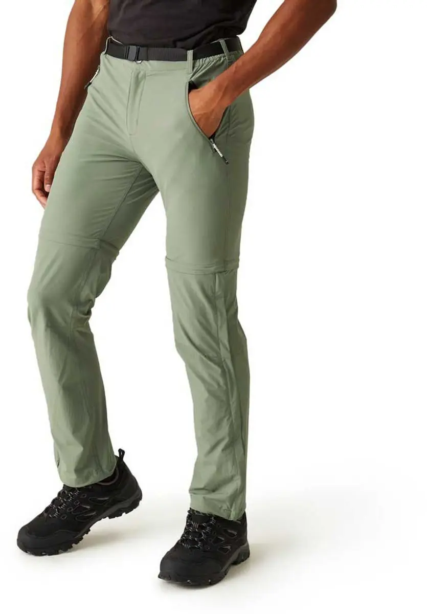 Regatta Xert Stretch Zip-off Iii Broek Groen 30 / Regular Man