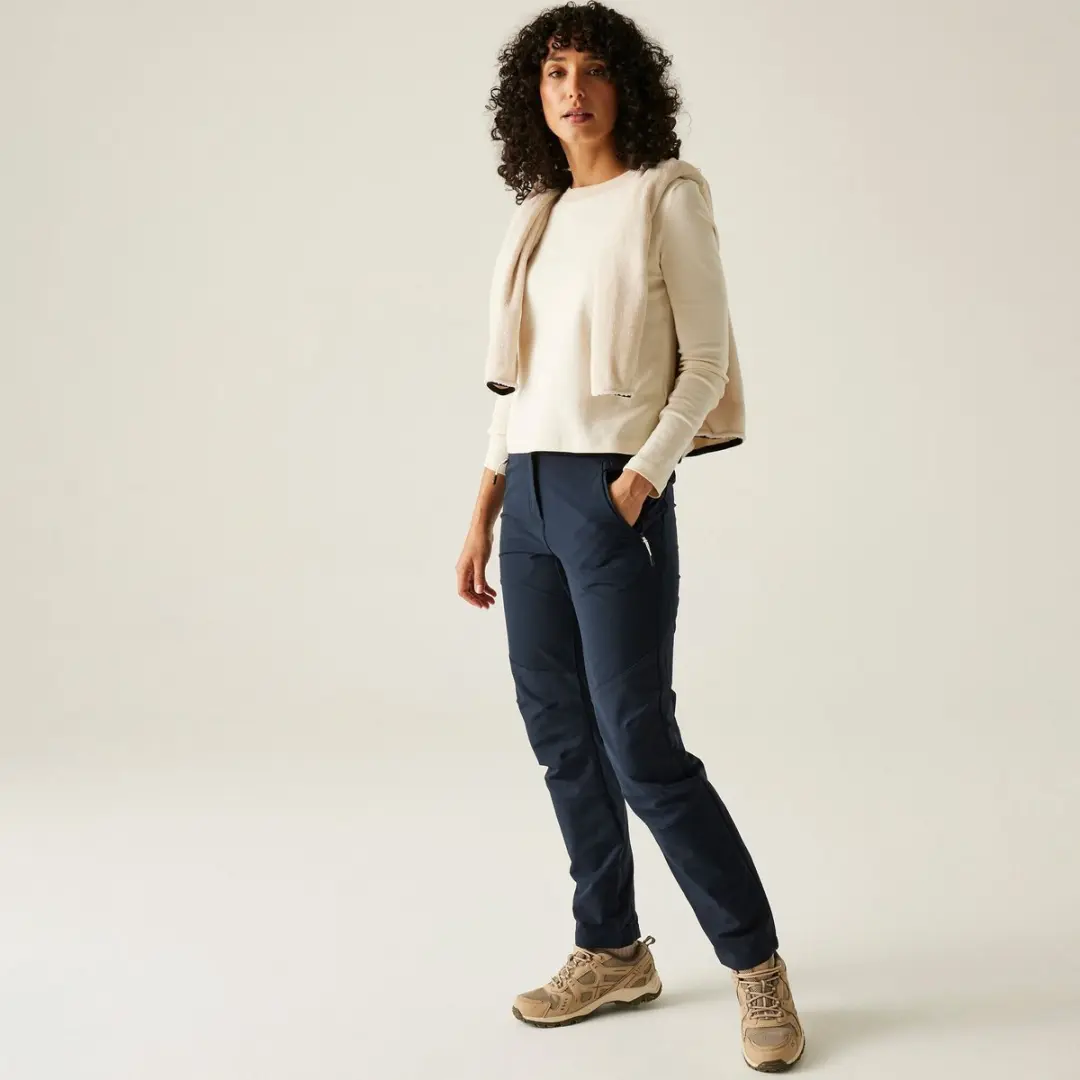 Regatta-Fenton softshell wandelbroek voor dames-Marineblauw