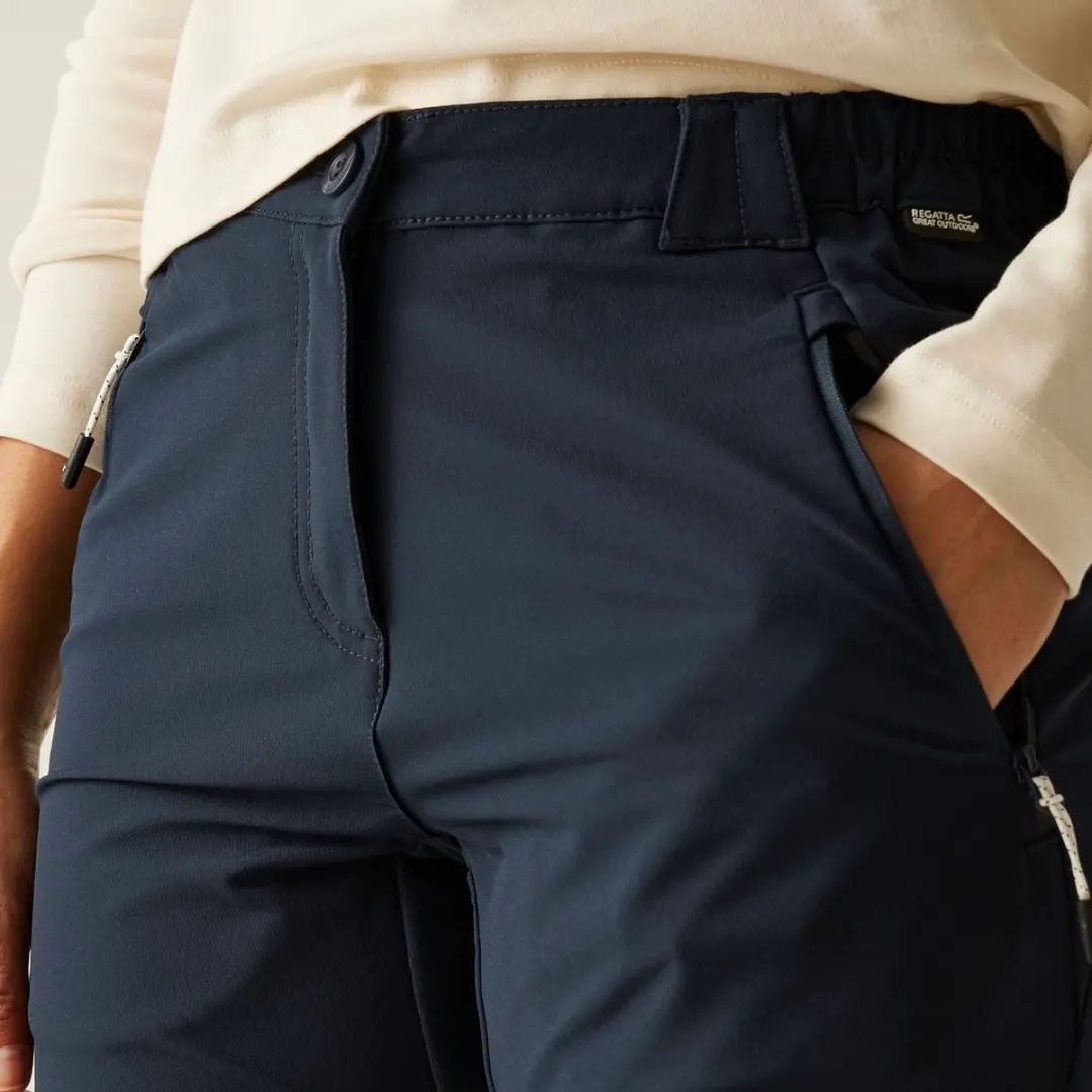 Regatta-Fenton softshell wandelbroek voor dames-Marineblauw - afbeelding 5 van 6