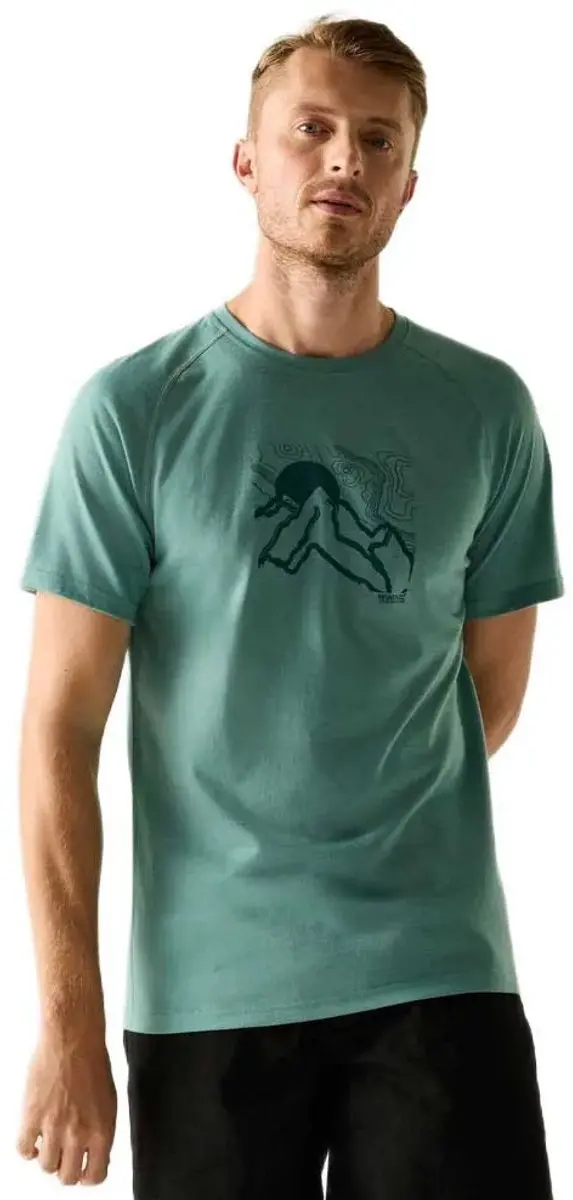 Escade T-shirt met korte mouwen en grafische print voor heren