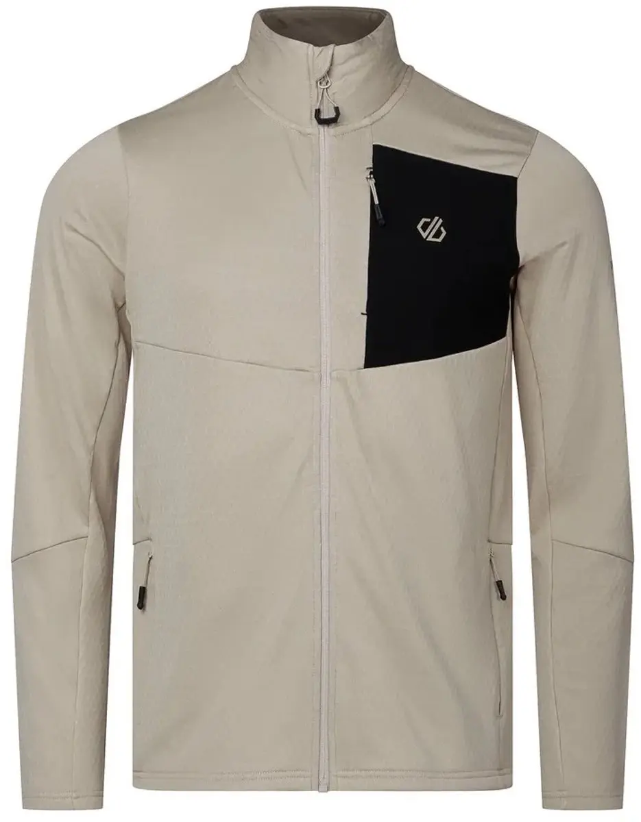 Dare 2B Venture Stretch Fleece - L - White Pepper/Black - afbeelding 3 van 4