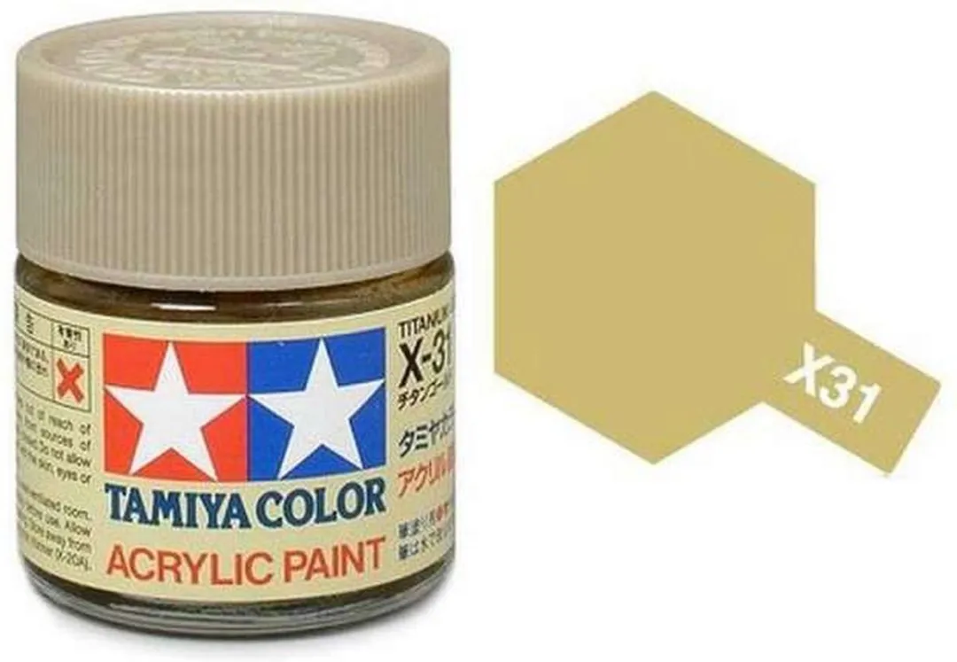 Tamiya X-31 Titanium Gold Acrylverf 23ml