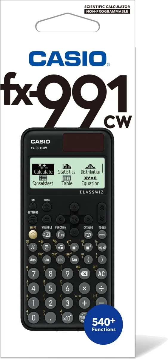 Casio fx-991CW Wetenschappelijke Rekenmachine - Zwart - afbeelding 6 van 6