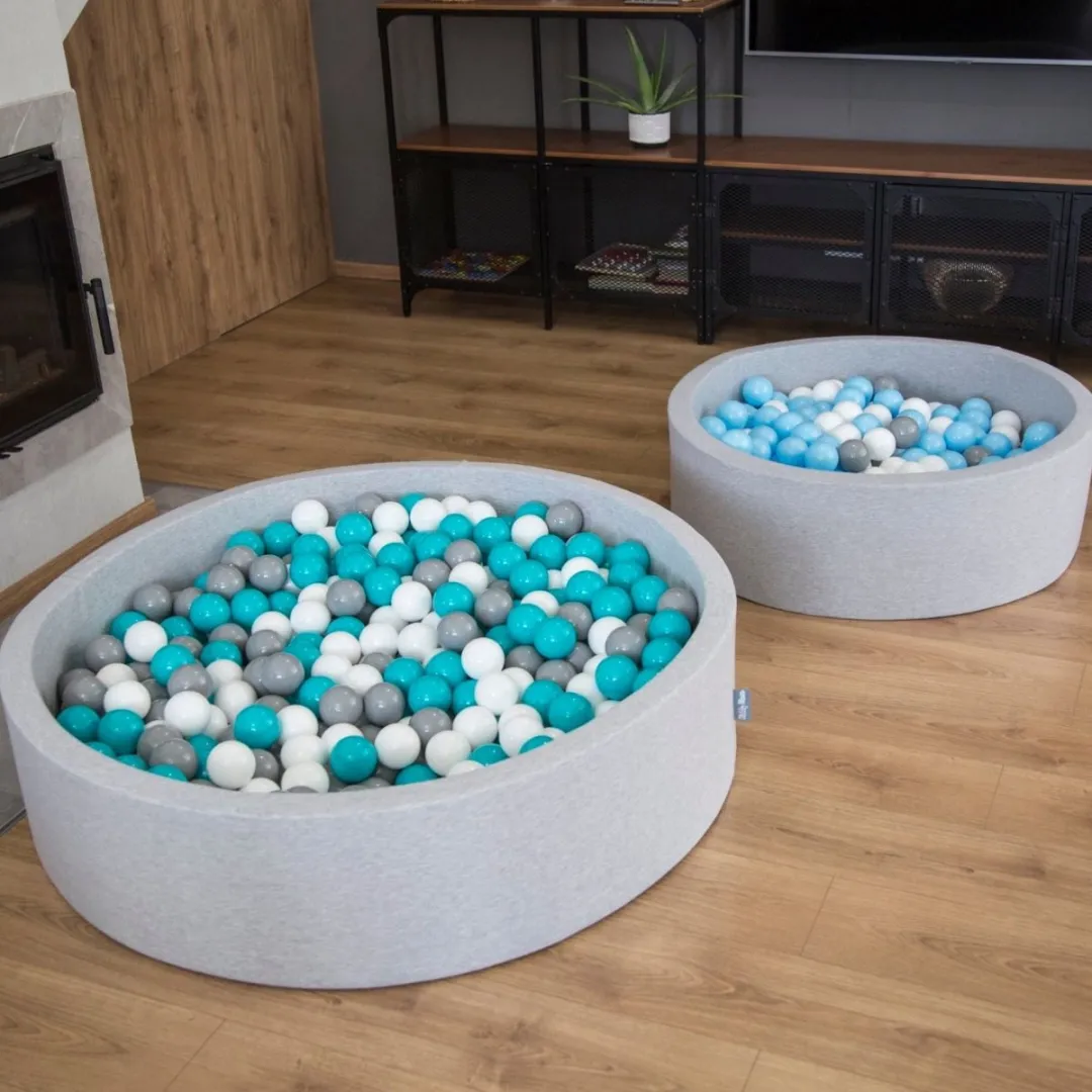KiddyMoon Ballenbad 120x30cm - 300 Ballen ∅7cm - Roze/Paars/Transparant
