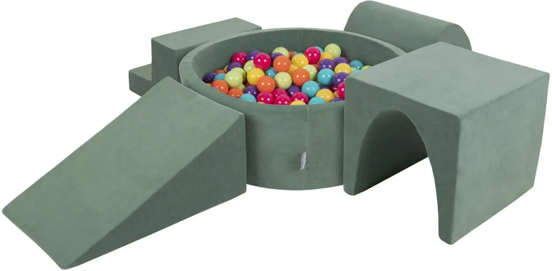 KiddyMoon Spielbad Velvet Bällebad 200 Bollen