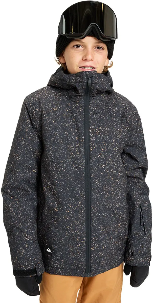 Quiksilver Mission Printed Jas Zwart,Grijs 10 Years Jongen