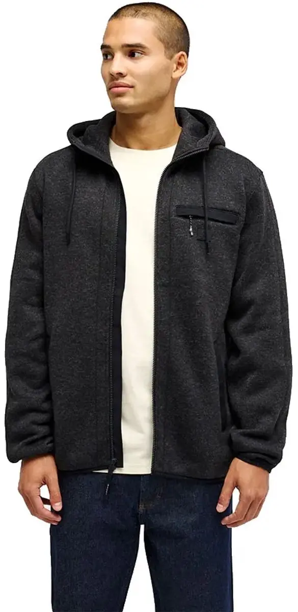 Quiksilver Keller Outdoor Fleece Met Volledige Rits Zwart S Man