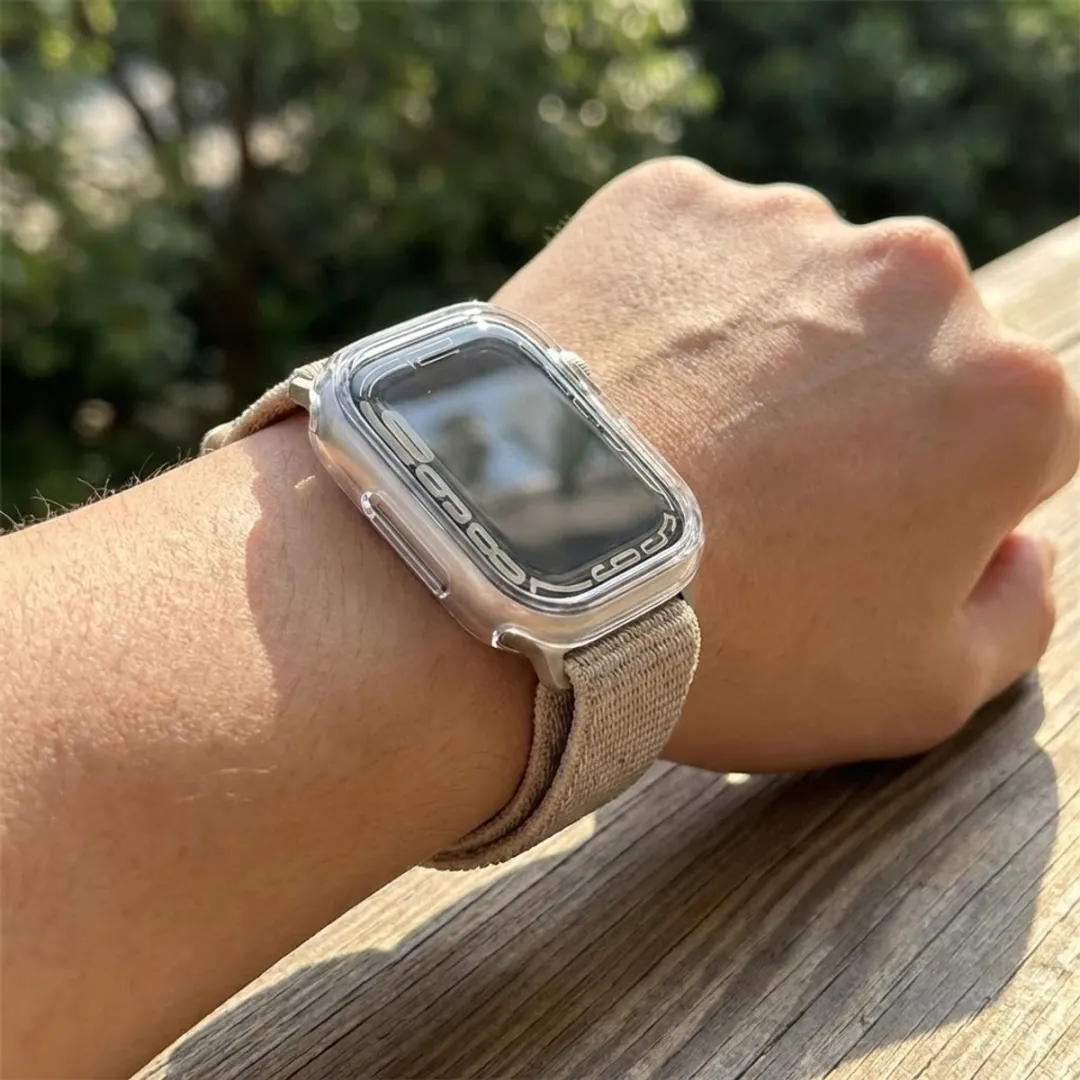 NUVEX Apple Watch 42mm Beschermhoes Set - 3-delig - Zwart/Zilver/Transparant