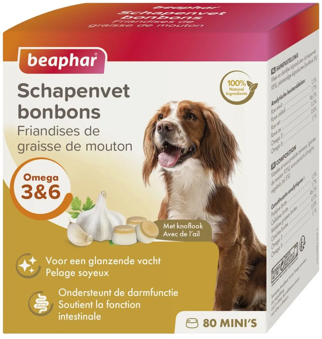 Beaphar Schapenvet Bonbons Knoflook 245g