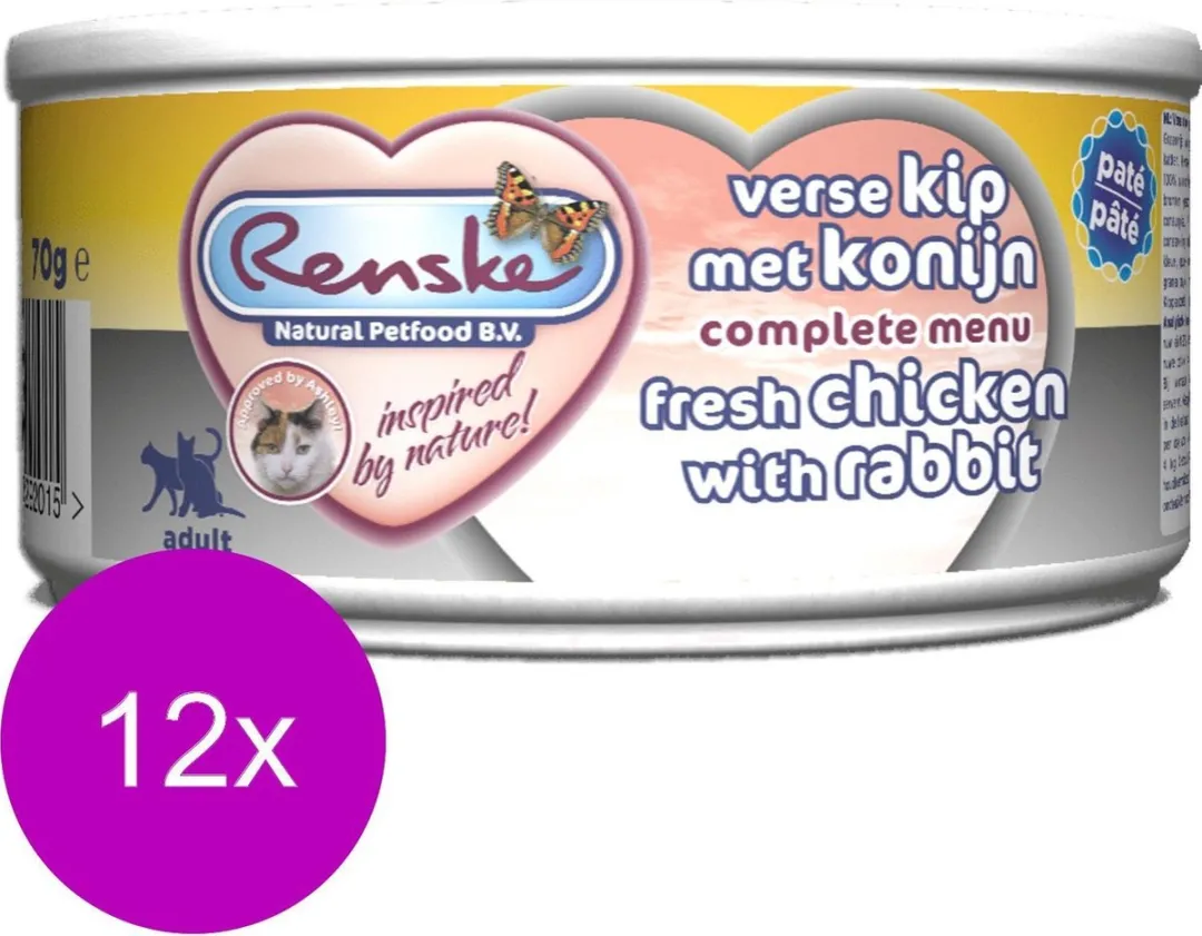 Renske Kat Adult Verse Tonijn Paté - 12x70g