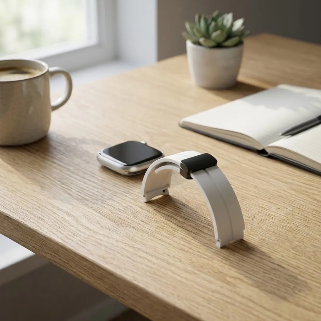 NUVEX Wit Siliconen Horlogebandje 20mm - Samsung Galaxy Watch