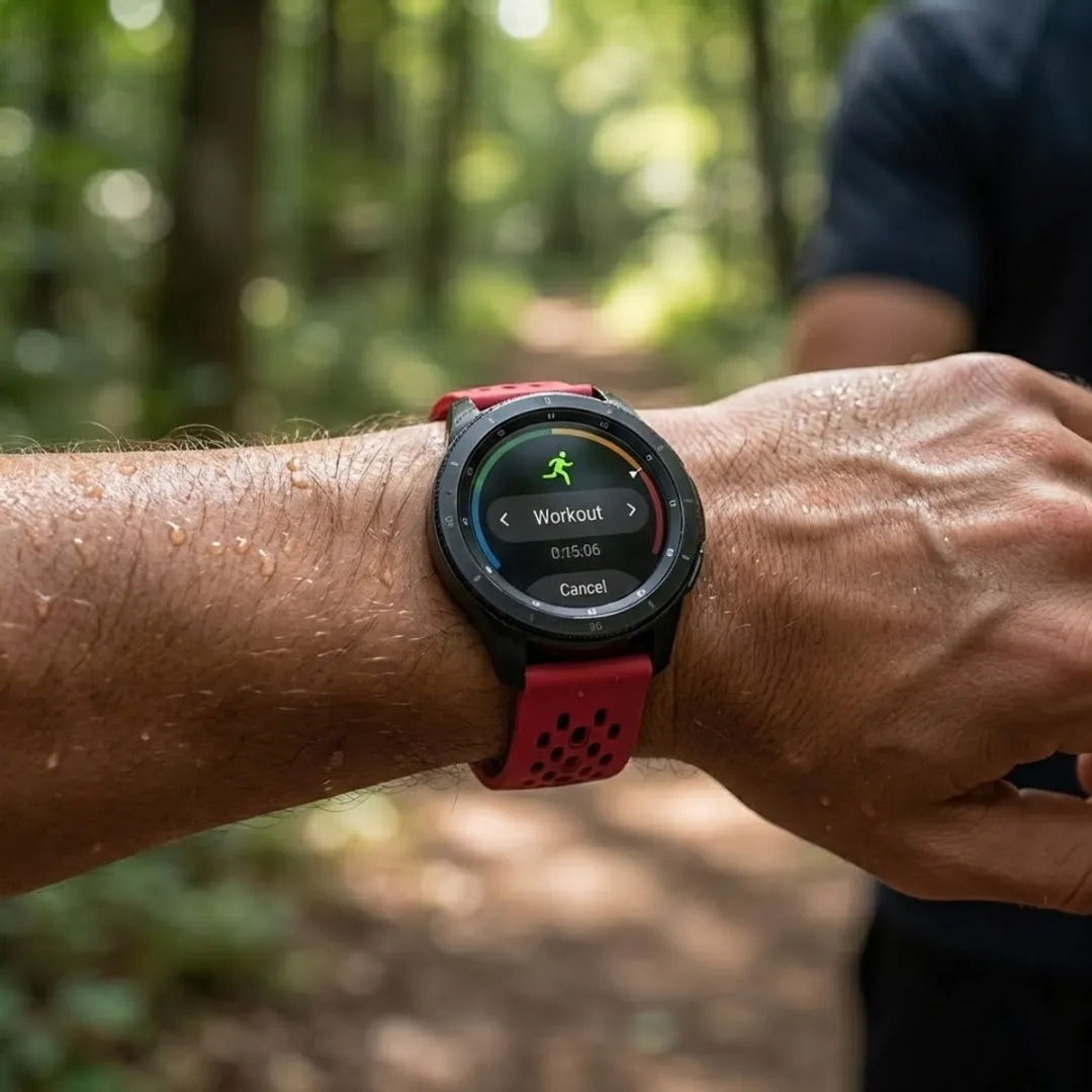 NUVEX Cinnaberrood Horlogebandje 20mm - Samsung Galaxy Watch
