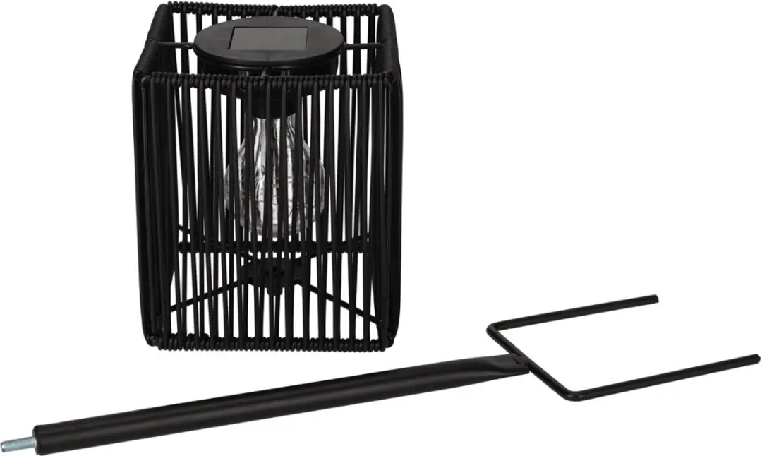 JENS Living Solar Lantaarn Cube - Zwart - afbeelding 2 van 2