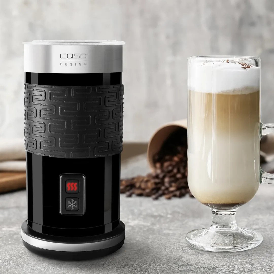 CASO Fomini Crema Melkopschuimer – Voor warm en koud melkschuim – 200 ml capaciteit – Zwart