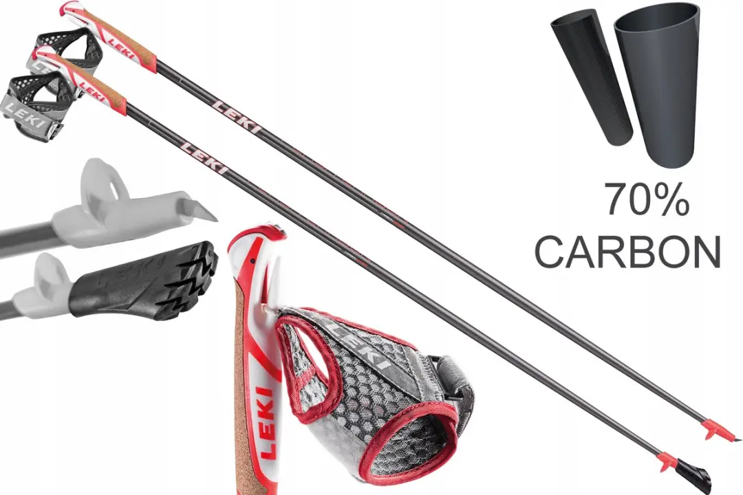 LEKI Flash Carbon Nordic Walking Stokken 130cm