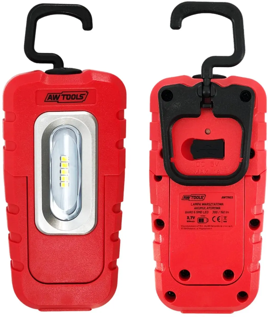 Awtools BARO Serie AW17603 Zaklamp - 5 x SMD LED - Zwart - afbeelding 2 van 2