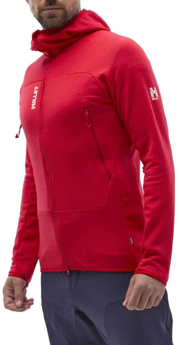 Millet Fusion Grid Hoodie Rood S Man