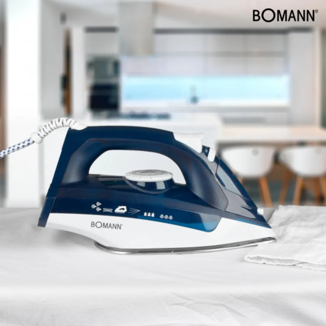 Bomann DB 6004 CB Stoomstrijkijzer 2200W - 250ml - Blauw/Wit
