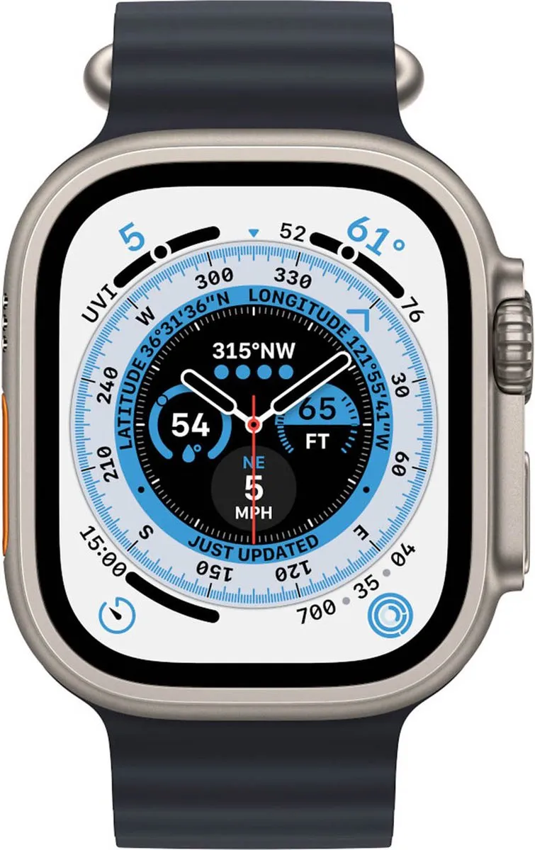 Apple Watch Ocean Bandje 49mm - Zwart