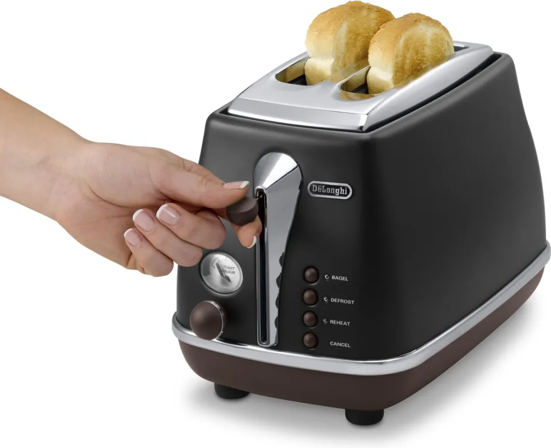 De'Longhi Icona Vintage CTOV2103.BK Broodrooster - 2 Sneden 900W - Zwart