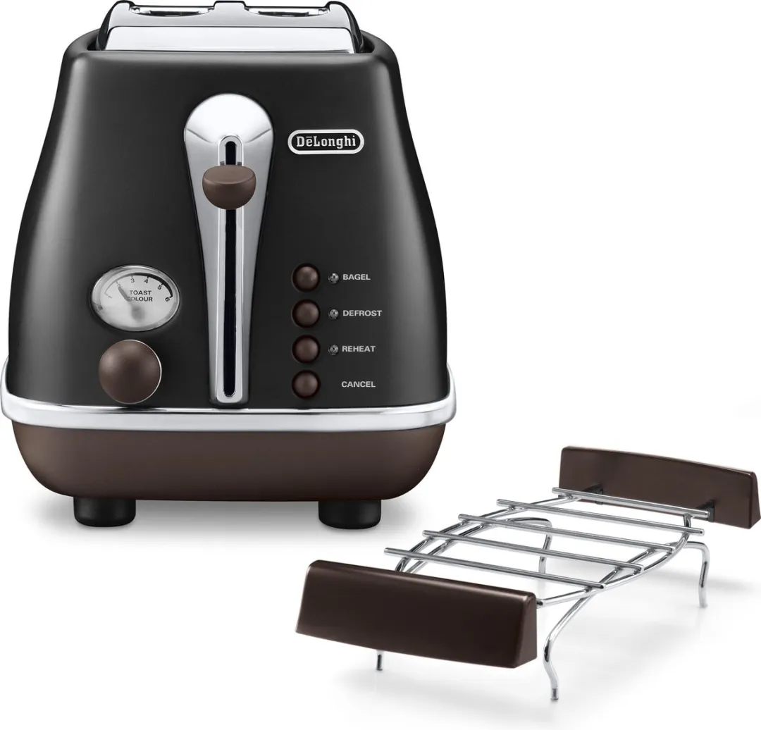 De'Longhi Icona Vintage CTOV2103.BK Broodrooster - 2 Sneden 900W - Zwart