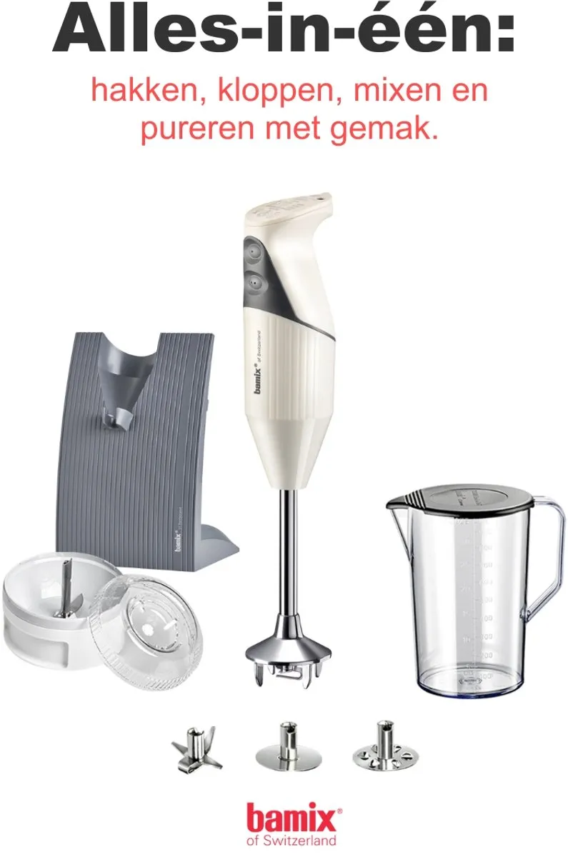 Bamix SwissLine M200 Crème - 200W - 3 Accessoires