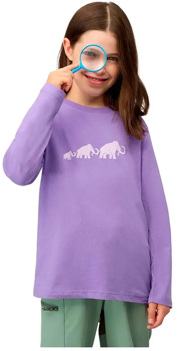 Mammut Core Logo T-shirt Met Lange Mouwen Paars 140 cm Jongen