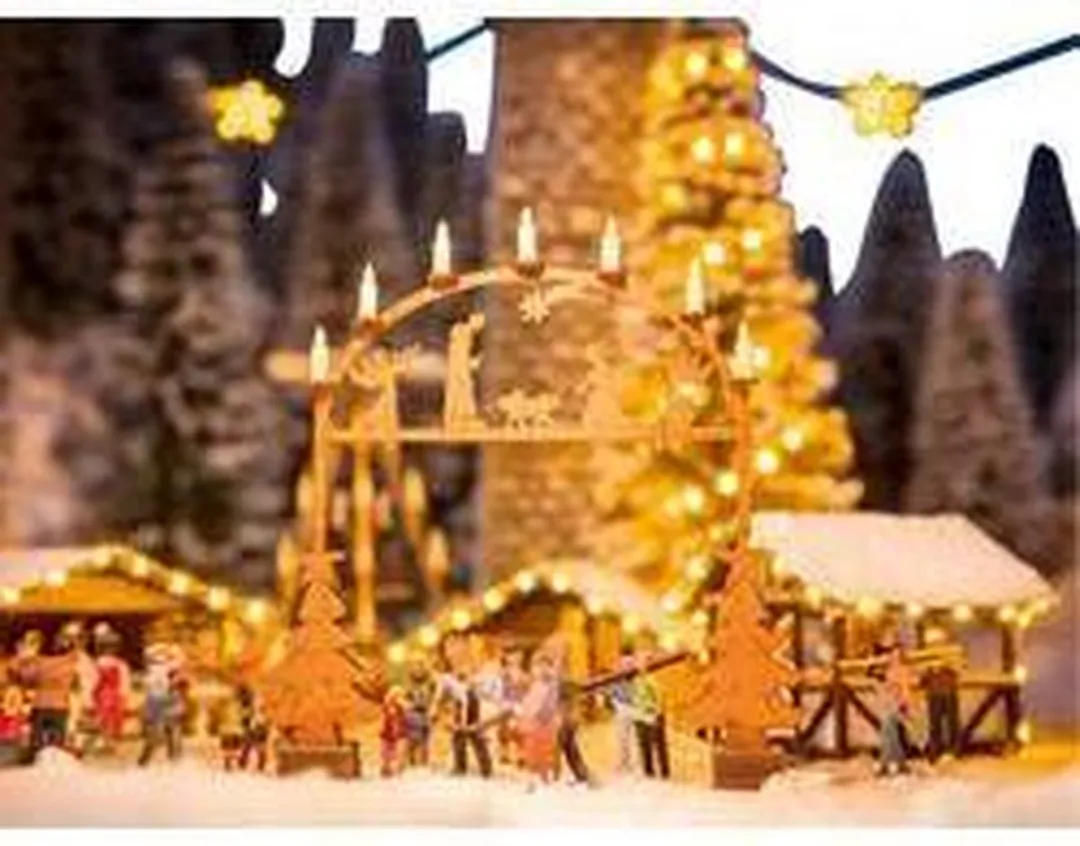 Noch Ingangsboog Kerstmarkt H0 - Bruin