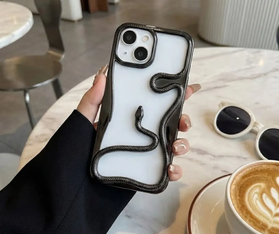 NUVEX iPhone 15 Plus Slang Design Hoesje - Zwart