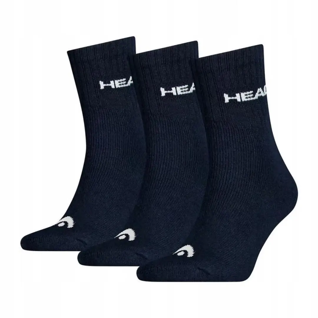 Head Short Crew Sokken 3-Pack Navy Maat 39-42