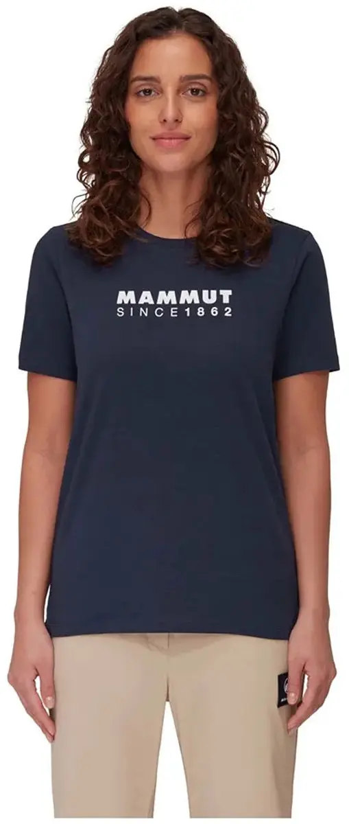 Mammut Core Logo T-shirt Met Korte Mouwen Blauw XS Vrouw