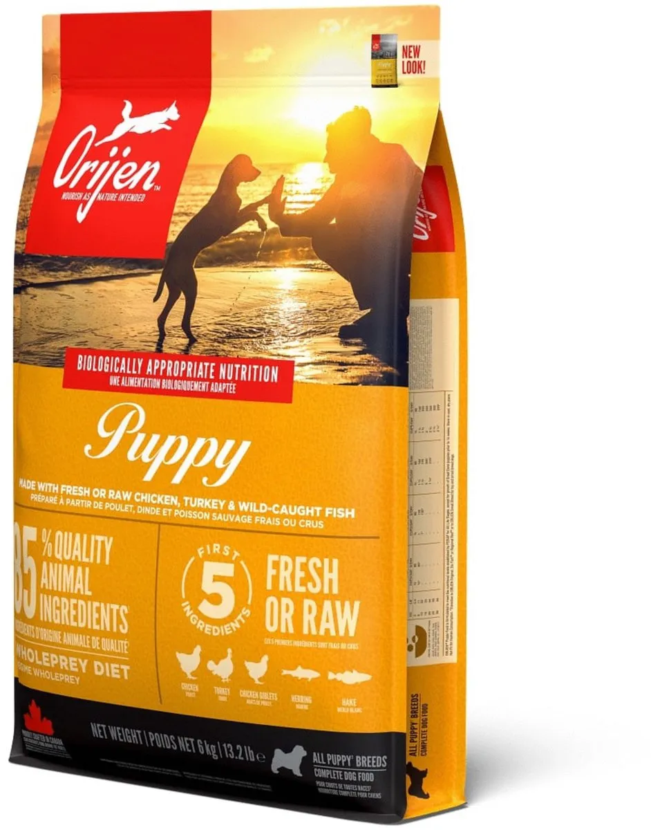Orijen Whole Prey Puppy Kip & Kalkoen Hondenvoer 6kg