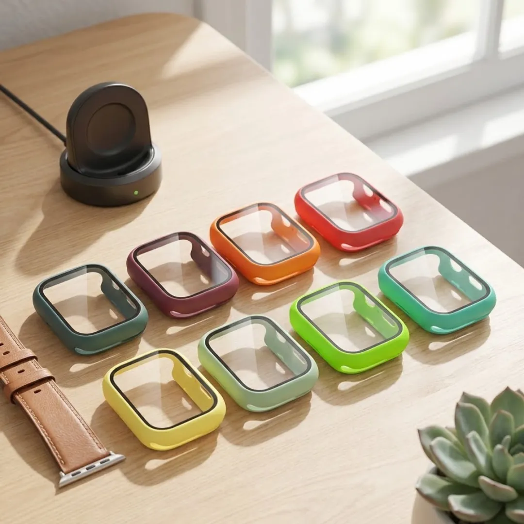 NUVEX Apple Watch Series 7/8/9 45mm Beschermhoes - 8-delig - Meerdere kleuren