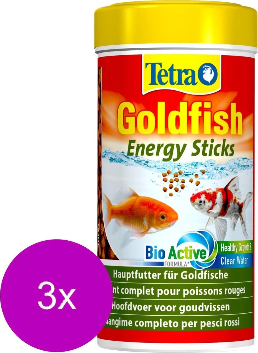 Tetra Visvoer Goldfish Energy Sticks 750ml - 3 Stuks