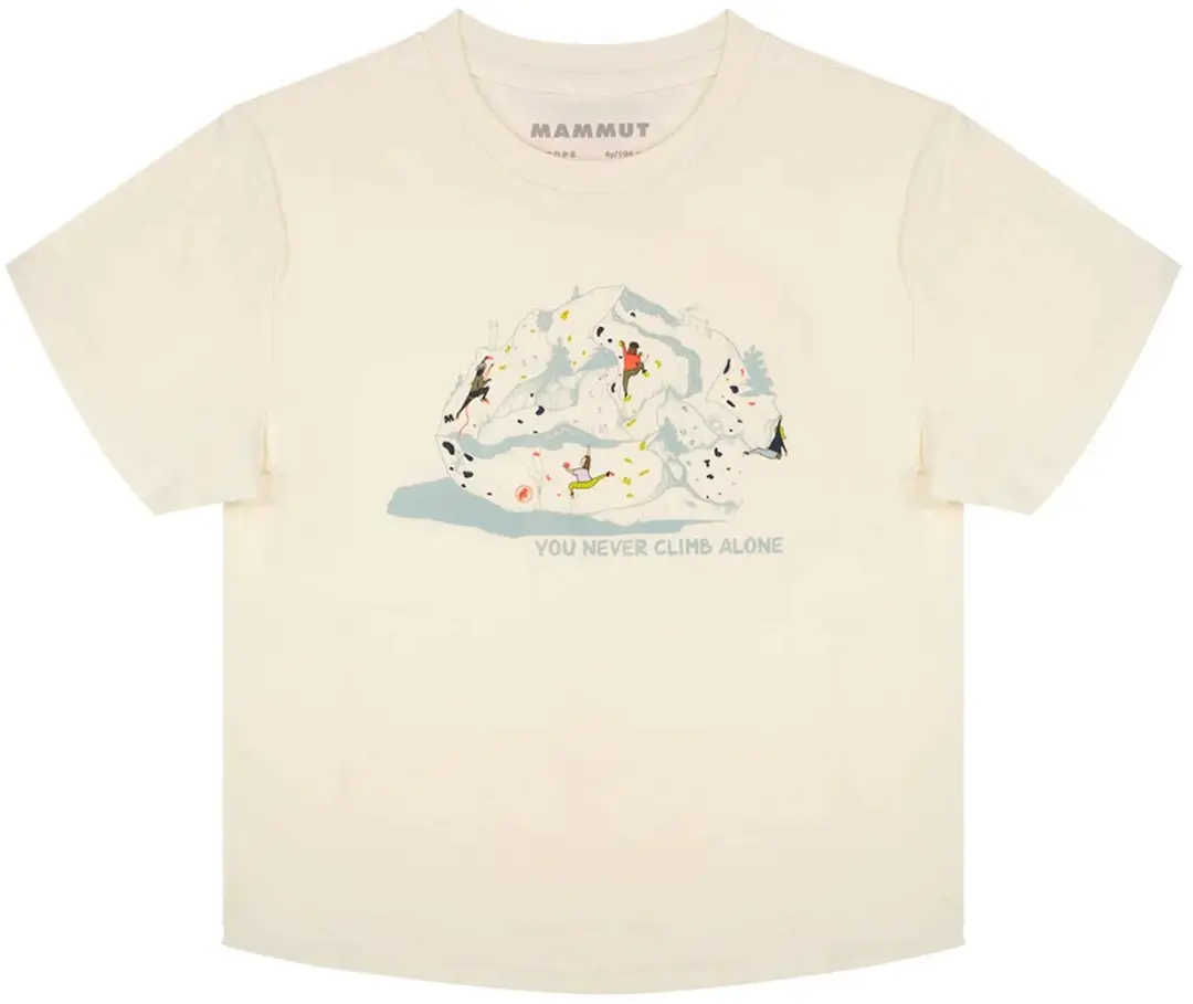Mammut Base Climbing T-shirt Met Korte Mouwen Beige 116 cm Jongen