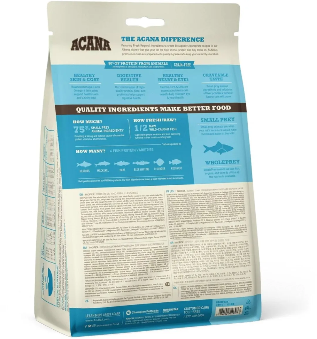 Acana Cat Pacifica Zeevis Kattenvoer 340g