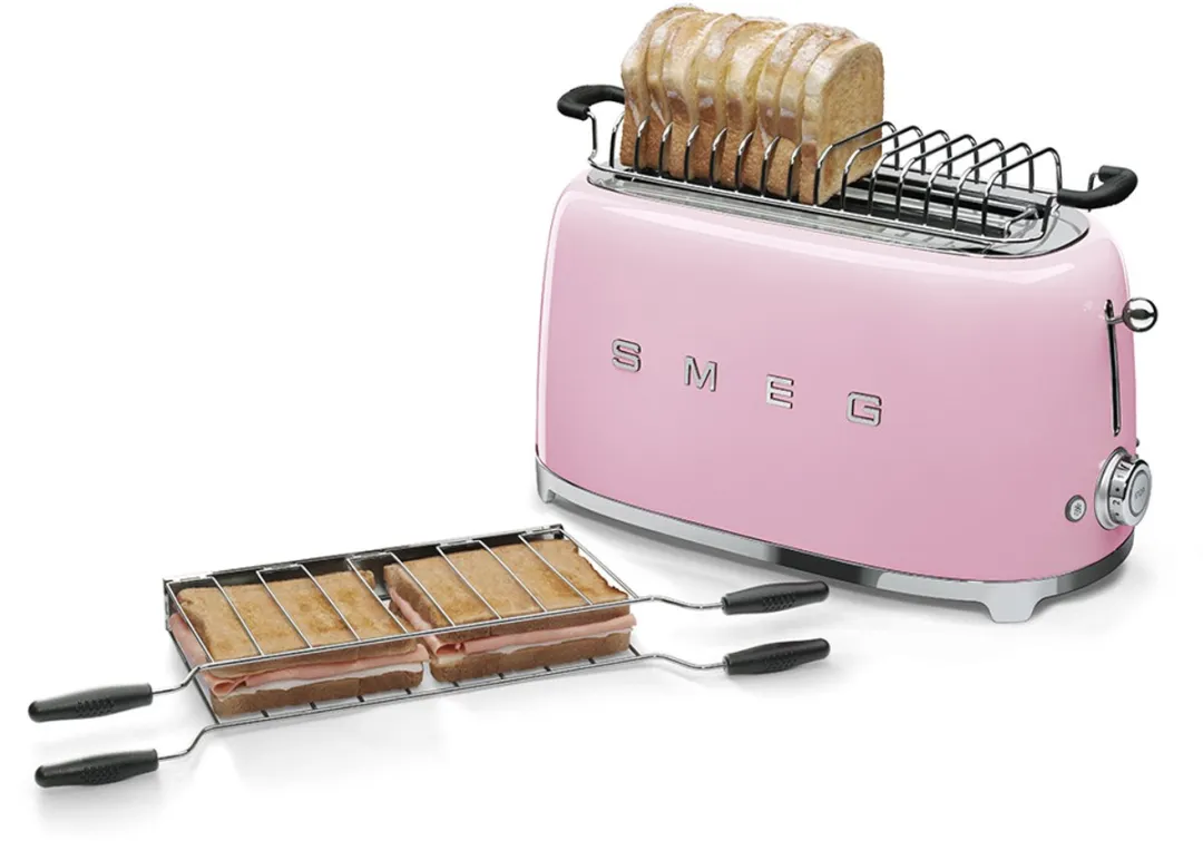 Smeg TSF02PKEU Broodrooster 1500W - Roze