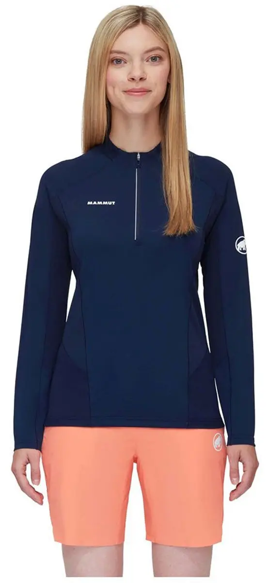 Mammut Aenergy Fl Zip T-shirt Met Lange Mouwen Blauw XL Vrouw