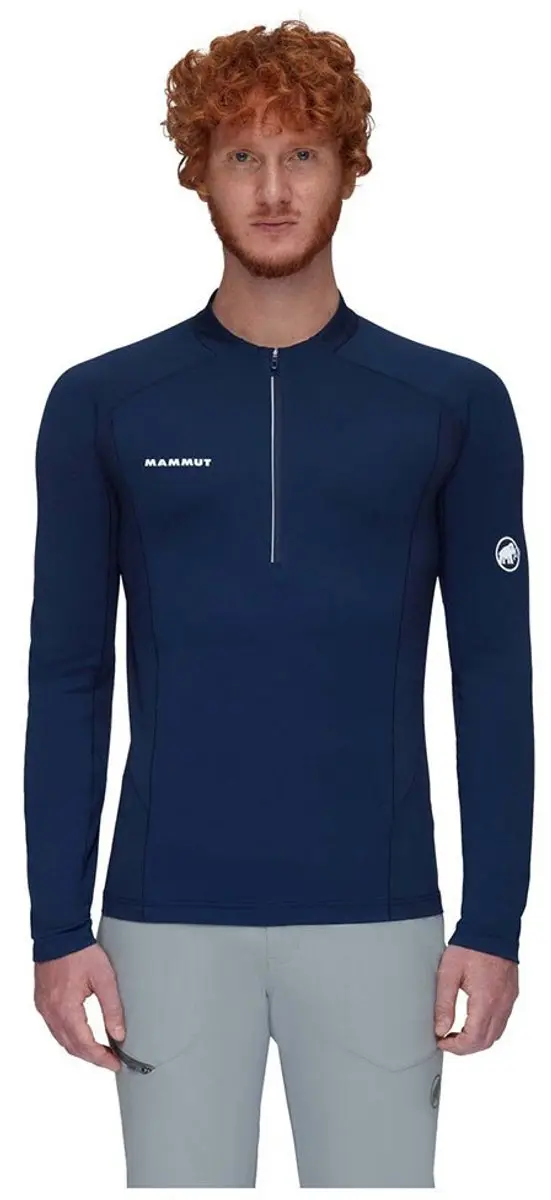 Mammut Aenergy Fl Zip T-shirt Met Lange Mouwen Blauw S Man