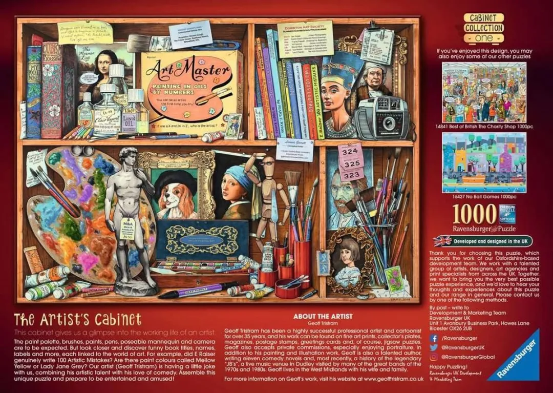 Ravensburger Schap van de Kunstenaar Legpuzzel 1000 Stuks - Softclick - Multicolor