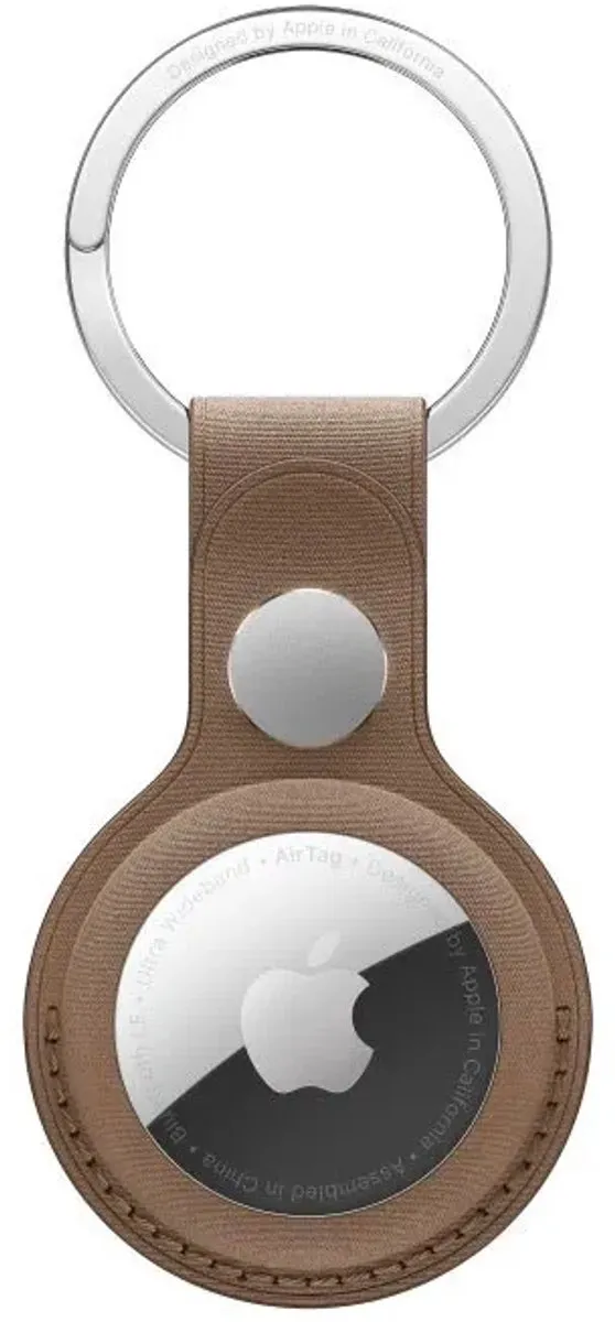 Apple FineWoven Sleutelhanger - AirTag - Taupe - afbeelding 6 van 6