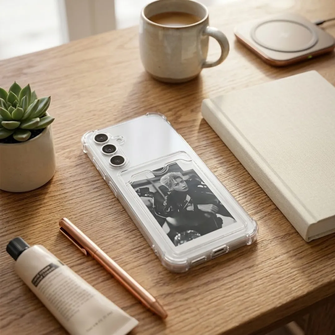 NUVEX Transparant Hoesje Samsung Galaxy S25 FE - TPU met kaarthouder