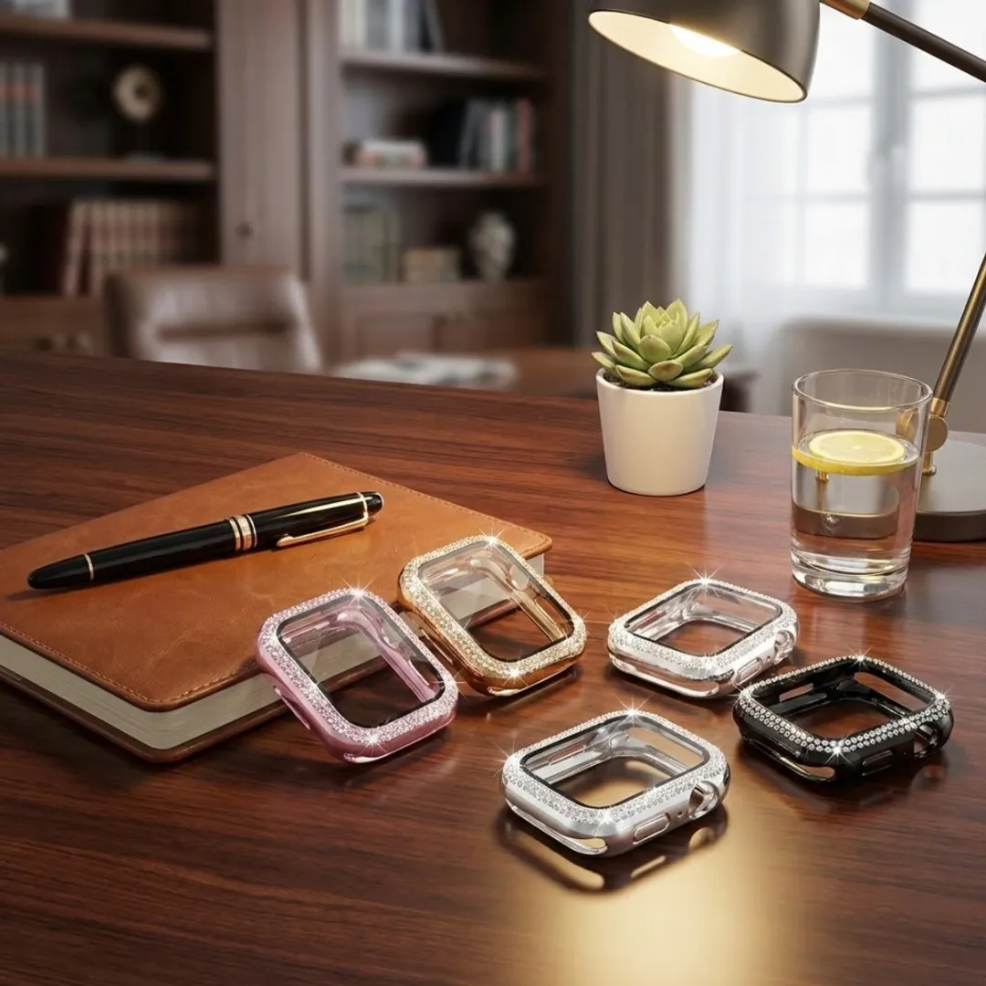 NUVEX Smartwatch Screenprotector Set 5 Stuks - Apple Watch 42mm - Zwart/Transparant/Zilver/Roze/Roségoud