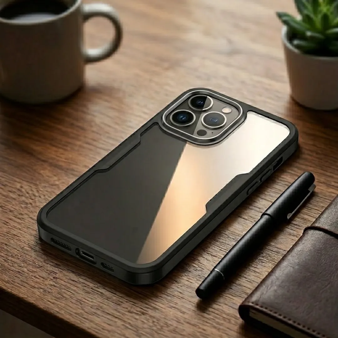 NUVEX iPhone 14 Pro Hoesje - Zwart Transparant
