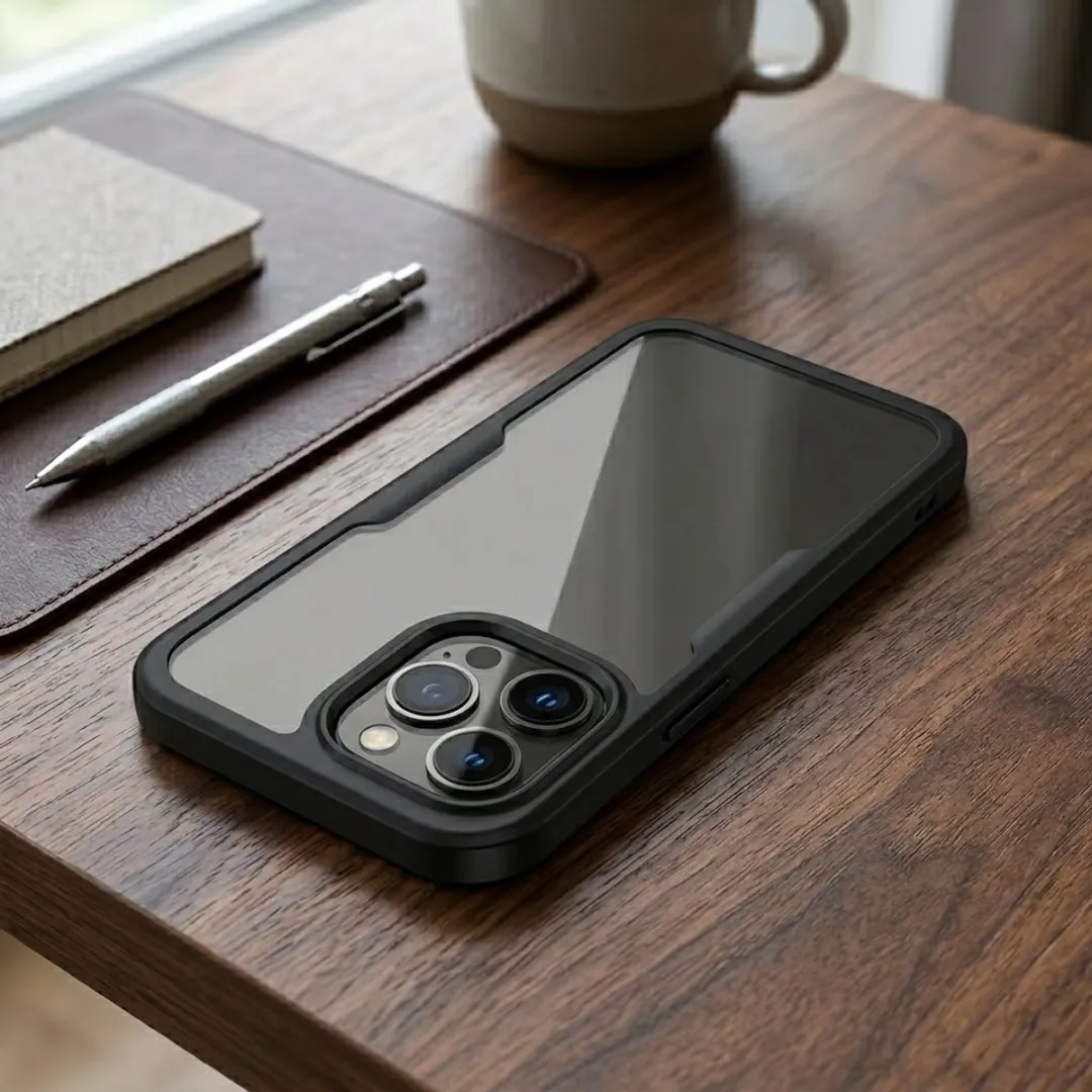 NUVEX iPhone 14 Pro Hoesje - Zwart Transparant