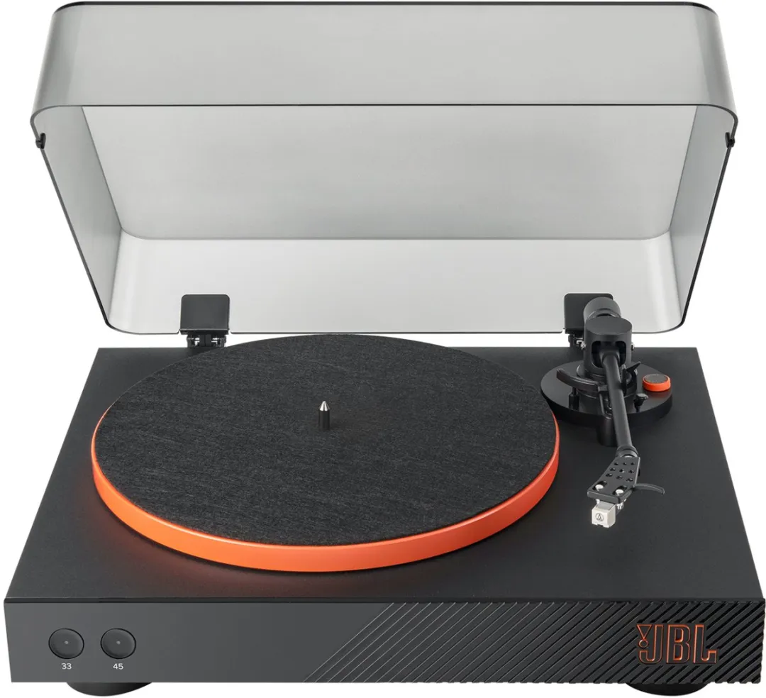 JBL Spinner - Bluetooth Platenspeler - Draaitafel voor Vinyl LP - Met Phono Voorversterker - 33/45 RPM - Aluminium Design - Zwart