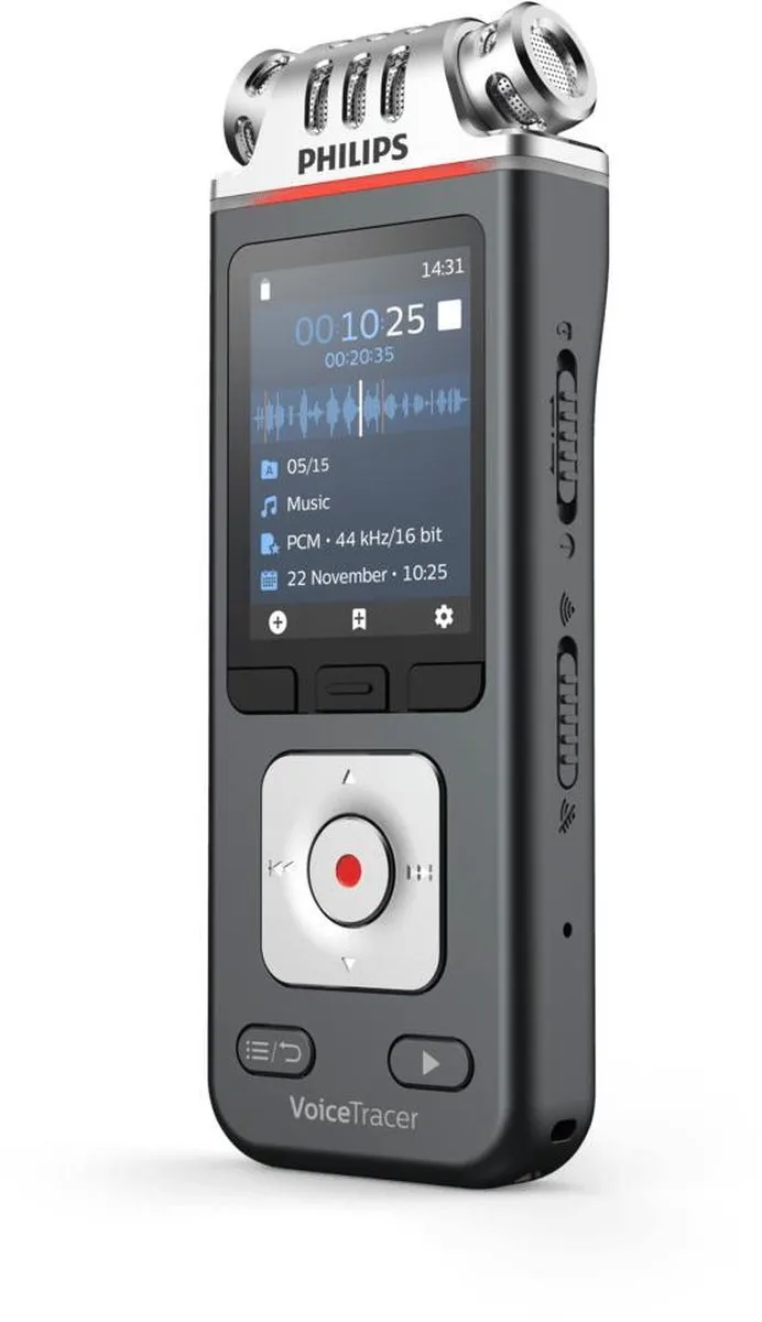 Philips Sound DVT61137 Stereo Audio Recorder - 8GB - Antraciet - afbeelding 2 van 6